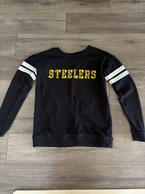 VS PINK STEELERS SEQUIN SWEATSHIRT